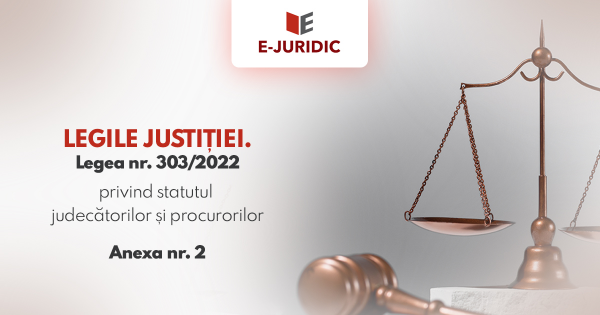 Legea nr. 303/2022 privind statutul judecatorilor si procurorilor - ANEXA nr. 2